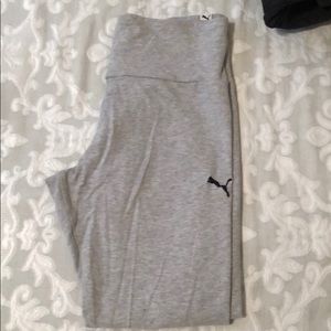 PUMA Womens Style Swagger Cropped Leggings Grey